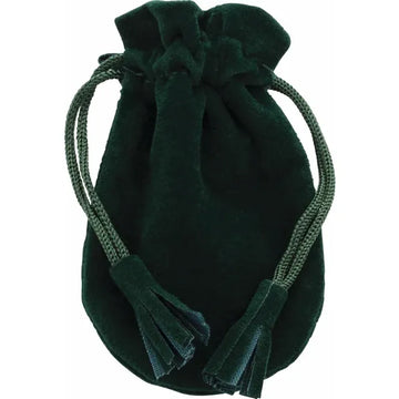 Emerald Green Leather Tassel Drawstring Bag, Daily Carry Matching Staple