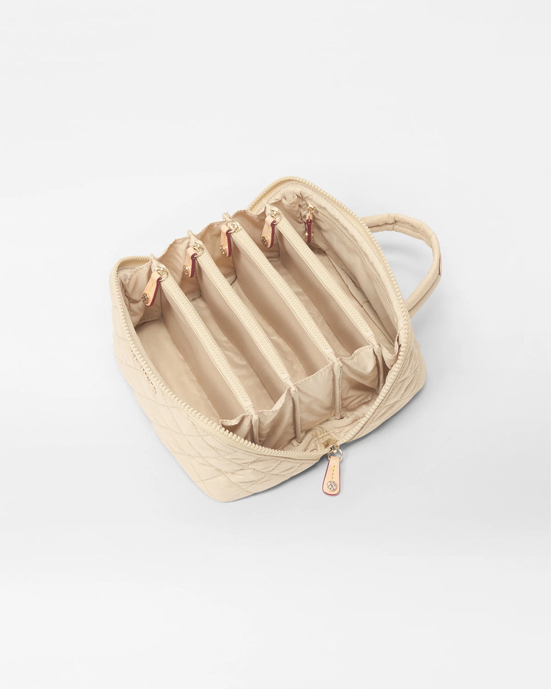 Handle Cosmetic Bag with Gold Zipper, Everyday Style Essential