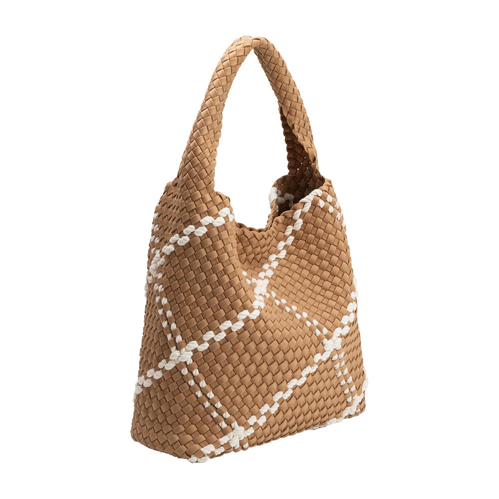 Shoulder Bag with Integrated Leather Handle, Daily Versatile Matching Bag