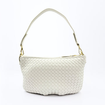 Cream Woven Leather Strap Crossbody Bag, Multi-Wear Daily Must-Have