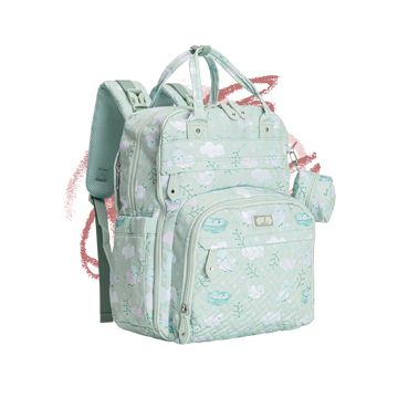 Padded Straps, Top Handle & Mini Detachable Pouch, Daily Parent Carry Bag