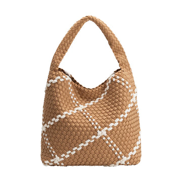 Shoulder Bag with Integrated Leather Handle, Daily Versatile Matching Bag