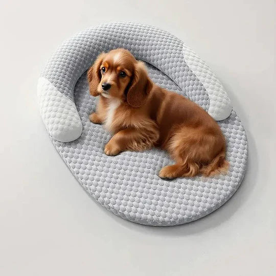 Cooling Pet Cushion/Bed With Built-in Pillow